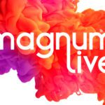 MagnumLiven logo, taustalla väriroiske.